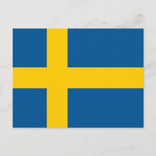 Postcard with Flag of Sweden