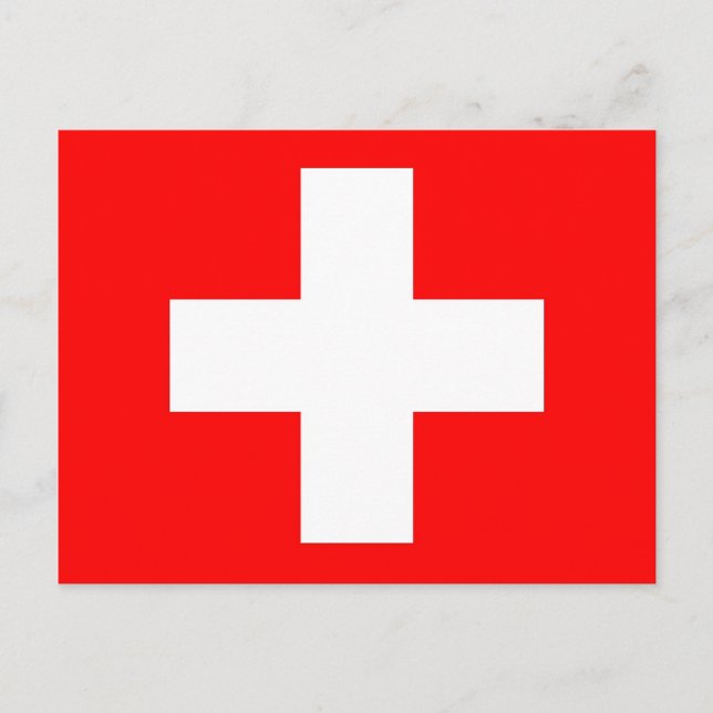 Postcard with Flag of Switzerland (Front)