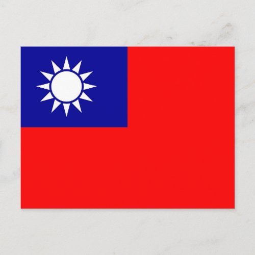 Postcard with Flag of Taiwan