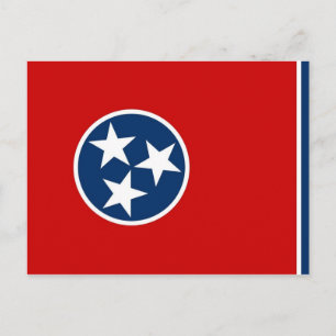 Postcard with Flag of Tennessee State - USA