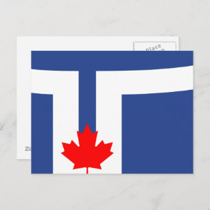 Postcard with Flag of Toronto, Canada