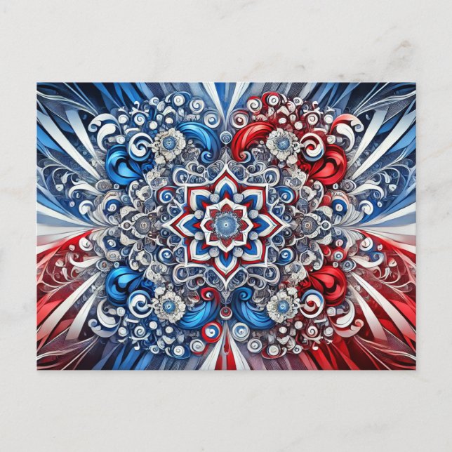 Postcard with French Colors Design (Front)