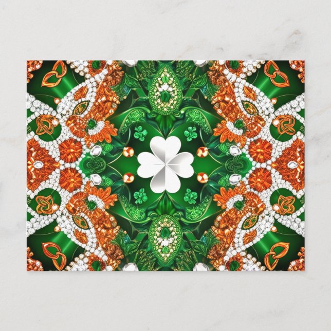 Postcard with Ireland Colors Design (Front)