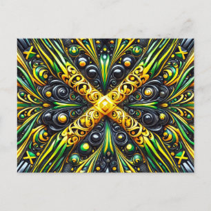 Postcard with Jamaican Colors Design