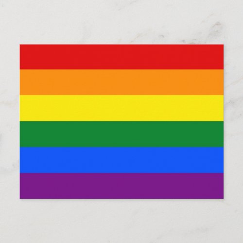 Postcard with LGBT Rainbow Flag