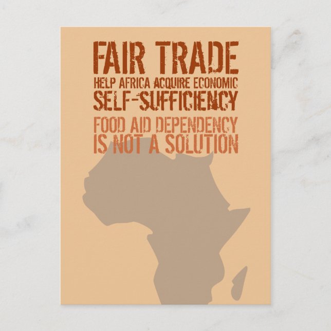 Postcard with original Fair Trade message (Front)