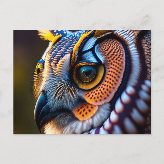 Postcard with owl (Front)