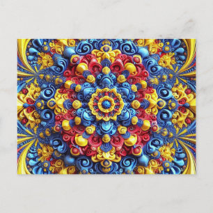 Postcard with Romanian Colors Design