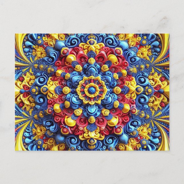 Postcard with Romanian Colors Design (Front)