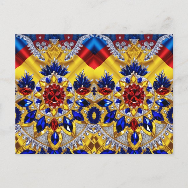Postcard with Romanian Colors Design (Front)