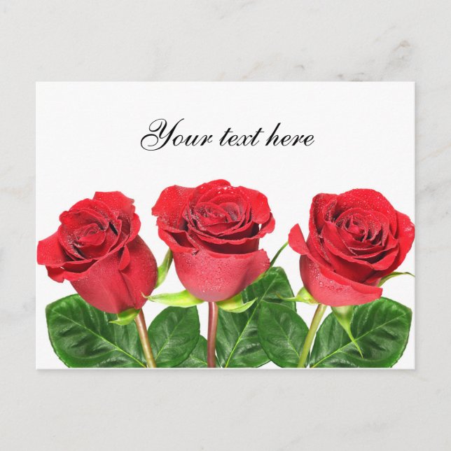 Postcard with roses (Front)