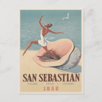 Postcard With San Sebastian Advertising Print by cardland at Zazzle