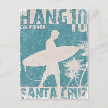 Postcard With Santa Cruz Surfer Print by cardland at Zazzle