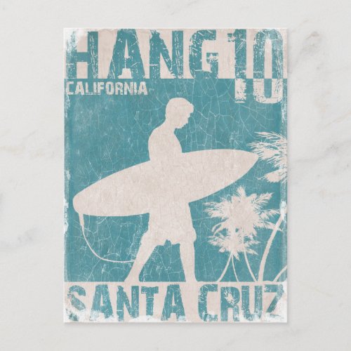 Postcard with Santa Cruz Surfer Print