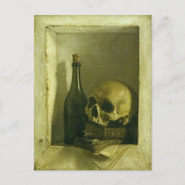 Postcard With Skull Painting (Front)