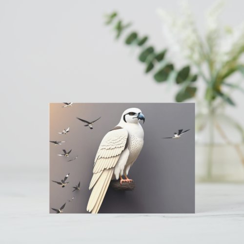 Postcard with Swallow_tailed Kite Bird
