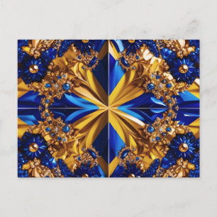 Postcard with Sweden Colors Design