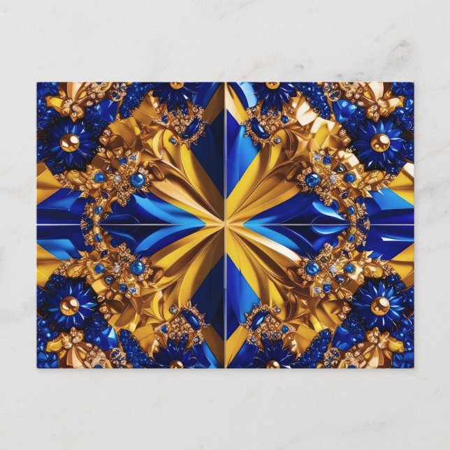 Postcard with Sweden Colors Design (Front)