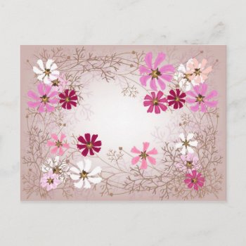 Postcard With Tender Background Floral. by Taniastore at Zazzle
