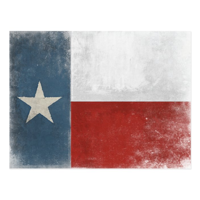 Postcard With Vintage Distressed Texas Flag Zazzle Com