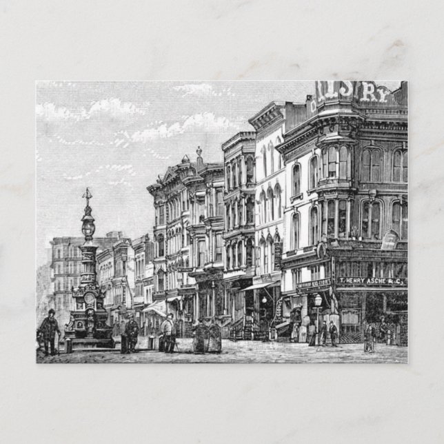 Postcard with vintage image of San Francisco (Front)