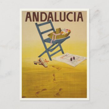 Postcard With Vintage Print From Spain by cardland at Zazzle