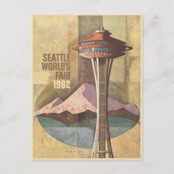 Postcard With Vintage World's Fair Poster Print by cardland at Zazzle
