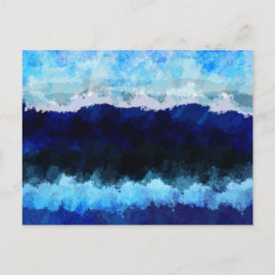 Postcard with wave digital art
