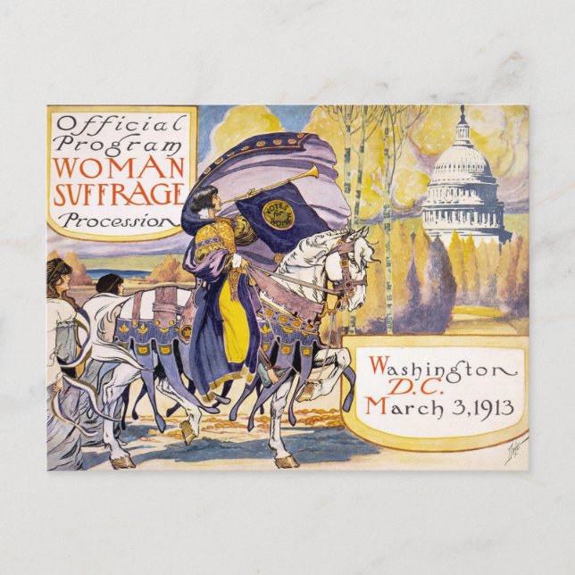 Postcard Woman suffrage procession Washington D.C. (Front)