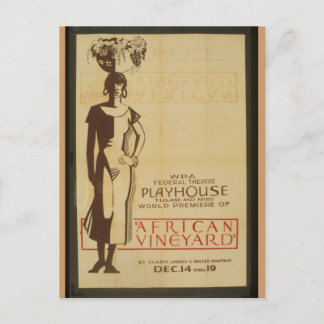 Postcard-WPA-African Vineyard Postcard