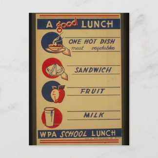 Postcard-WPA-Good Lunch Postcard