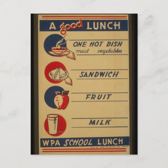 Postcard-WPA-Good Lunch Postcard (Front)