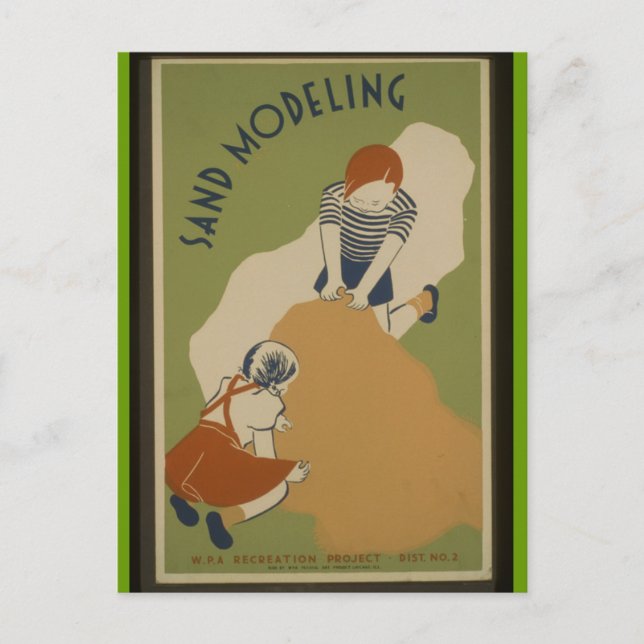 Postcard-WPA-Sand Modeling Postcard (Front)