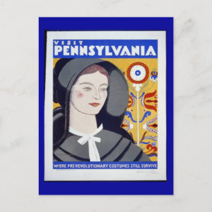 Postcard-WPA-Visit Pennsylvania Postcard