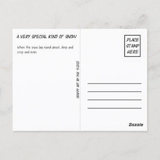 Postcard, Yellow, Snow, Yellow Snow, Winter Postcard