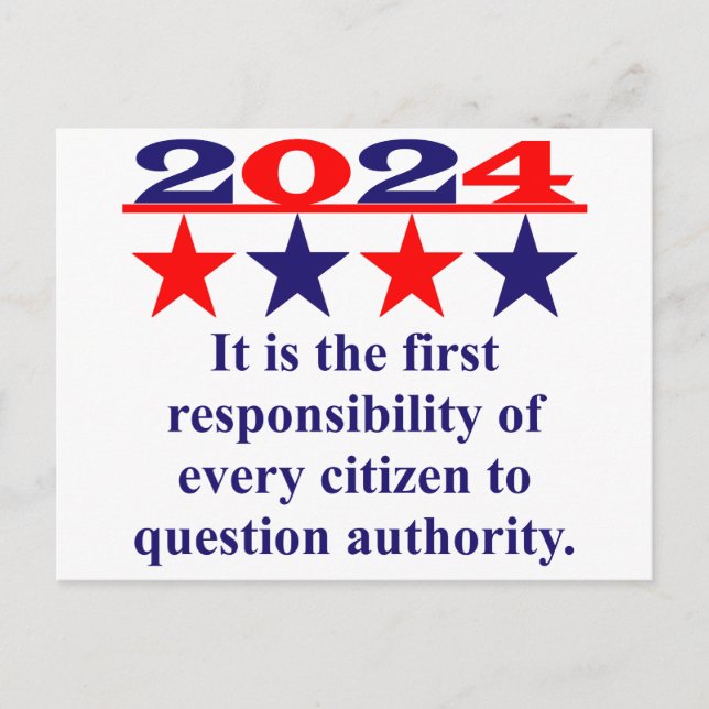 PostcardIt Is The First Responsibility - Political Postcard (Front)