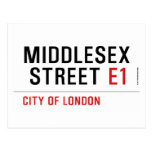 MIDDLESEX  STREET  Postcards