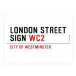 LONDON STREET SIGN  Postcards
