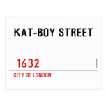 KAT-BOY STREET     Postcards