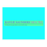 Kaylie Saunders  Postcards