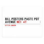 Bill posters paste pot  Avenue  Postcards