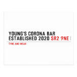 YOUNG'S CORONA BAR established 2020  Postcards