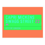 Capri Mickens  Swagg Street  Postcards