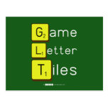 Game
 Letter
 Tiles  Postcards