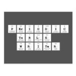 Periodic
 Table
 Writer  Postcards