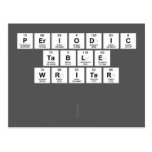 Periodic
 Table
 Writer 
 
   Postcards