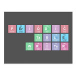 Periodic
 Table
 Writer  Postcards
