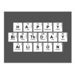 Happy
 Birthday
 Allison  Postcards
