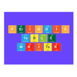 Periodic
 Table
 Writer  Postcards