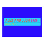 Alex and Josh  Postcards